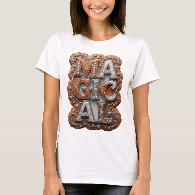 T-shirt Magnifique conception de déclaration MAGIQUE en ar (Devant)