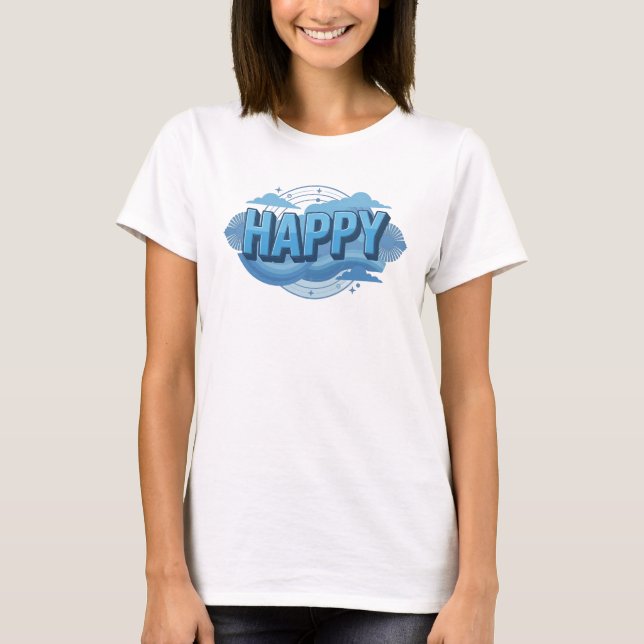 T-shirt Magnifique CONCEPTION Graphique 2D JOYEUX (Devant)