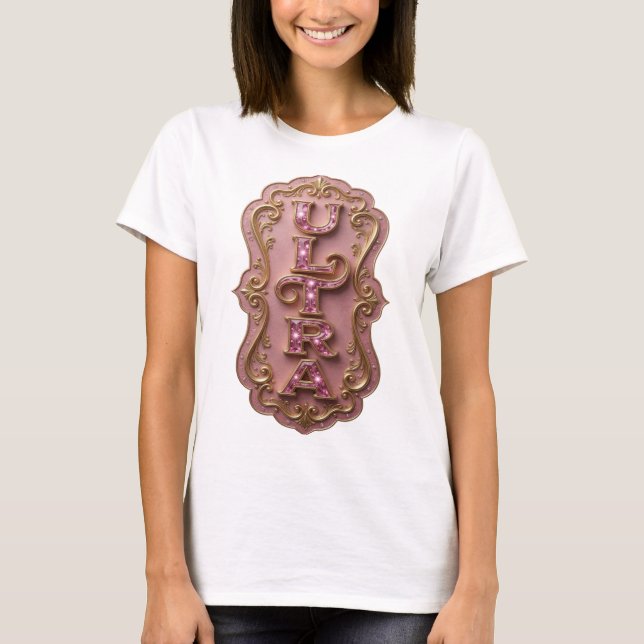 T-shirt Magnifique conception graphique rose ULTRA (Devant)