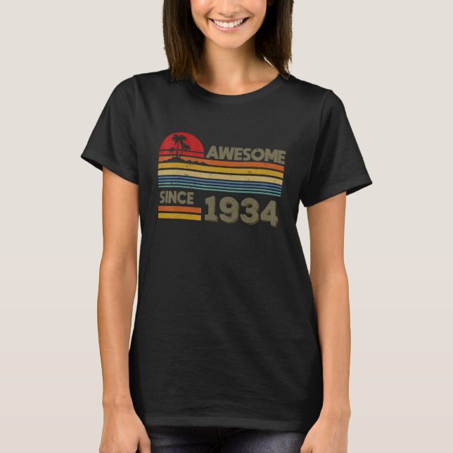 T-shirt Magnifique depuis 1934 88e anniversaire 88 ans (Devant)