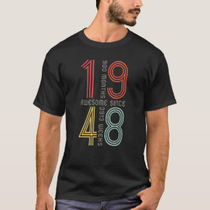 T-shirt Magnifique depuis 1948 75e anniversaire 75 ans Ret