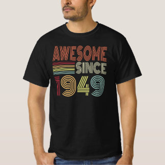 T-shirt Magnifique Depuis 1949 Retro Né En 1949 Anniversai