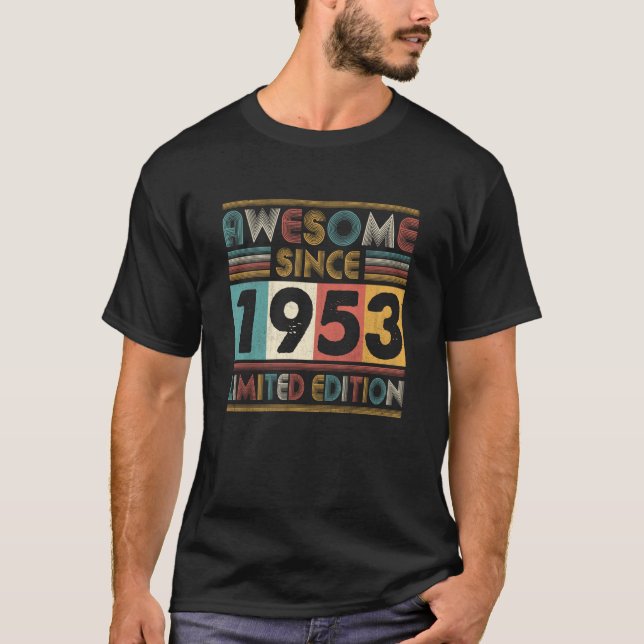 T-shirt Magnifique depuis 1953 Fabriqué en 1953 70 ans 70è (Devant)