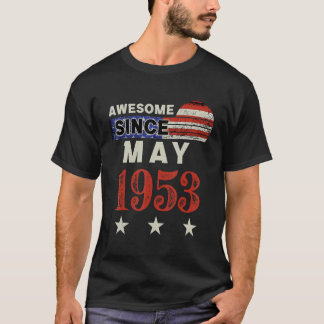 T-shirt Magnifique depuis 1953 Vintage Usa Drapeau Classiq