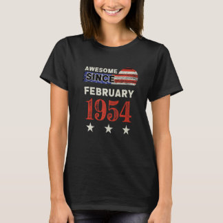 T-shirt Magnifique depuis 1954 Vintage Usa Drapeau Classiq