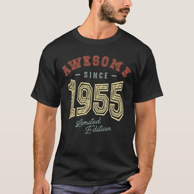 T-shirt Magnifique depuis 1955 - 67e anniversaire Retro Cl (Devant)