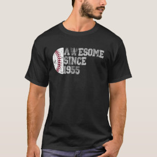T-shirt Magnifique depuis 1955 68e Anniversaire Baseball 6