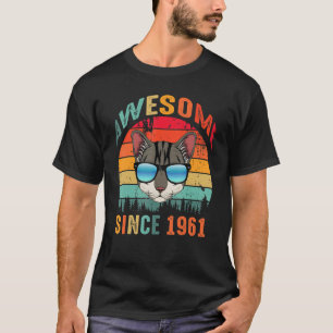 T-shirt Magnifique depuis 1961 62e anniversaire pour chat