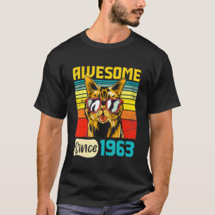 T-shirt Magnifique depuis 1963 Cat 59e anniversaire