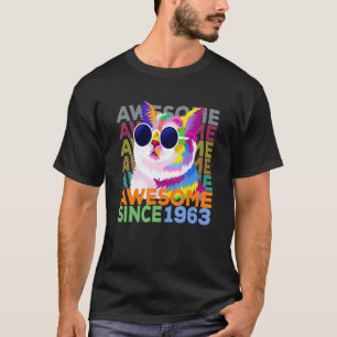 T-shirt Magnifique depuis 1963 Funny Cat 59e anniversaire