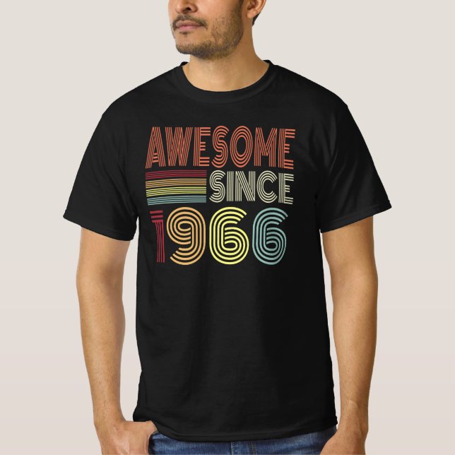 T-shirt Magnifique Depuis 1966 Retro Né En 1966 Anniversai (Devant)