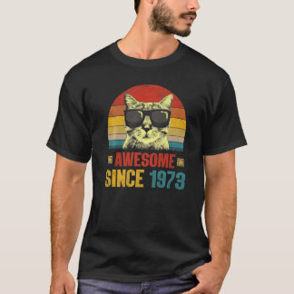 T-shirt Magnifique depuis 1973 50e Anniversaire Chat