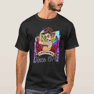 T-shirt Magnifique depuis 1974 48 Ans Leopard 48e Naissanc