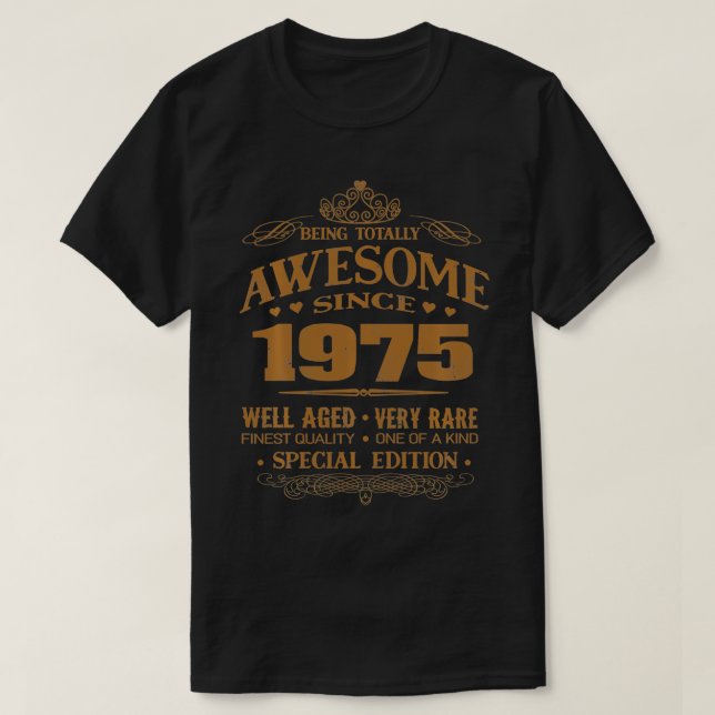 T-shirt Magnifique Depuis 1975 Cadeau Anniversaire (Design devant)