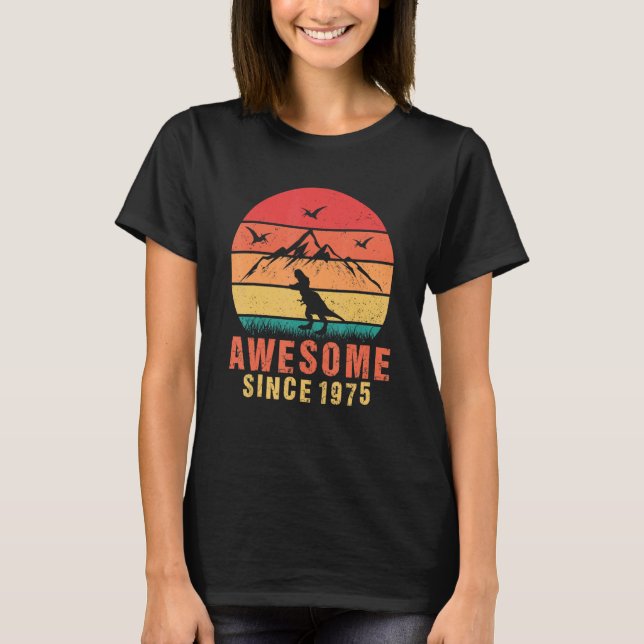 T-shirt Magnifique depuis 1975 Retro 47th Birthday Dinosau (Devant)