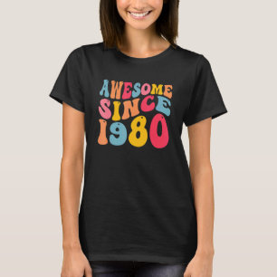 T-shirt Magnifique Depuis 1980 42 Ans Retro Vintage 42ème