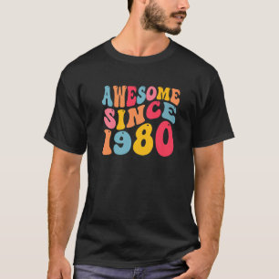 T-shirt Magnifique Depuis 1980 42 Ans Retro Vintage 42ème