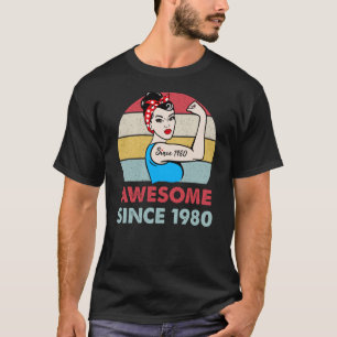 T-shirt Magnifique depuis 1980 43 ans 43e anniversaire
