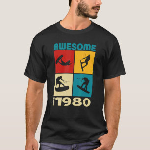 T-shirt Magnifique depuis 1980 Wakeboard lifestyle 1