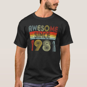 T-shirt Magnifique Depuis 1981 41 Ans 41e Anniversaire Ret