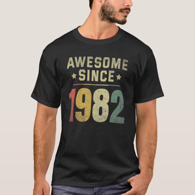 T-shirt Magnifique depuis 1982 40e anniversaire Rétro Homm (Devant)