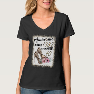 T-shirt Magnifique Depuis 1982 Chapitre 40 Chaussures Leop