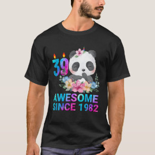 T-shirt Magnifique Depuis 1982 Panda Cute 39 Ans 39E Bi