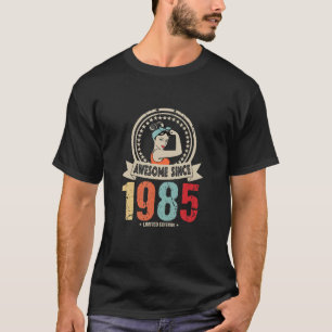 T-shirt Magnifique depuis 1985 Vintage 37ème anniversaire 