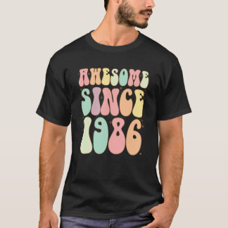 T-shirt Magnifique Depuis 1986 Anniversaire 36 Ans Femmes 