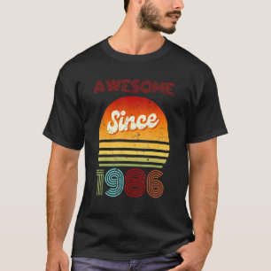 T-shirt Magnifique depuis 1986 Vintage 36ème anniversaire