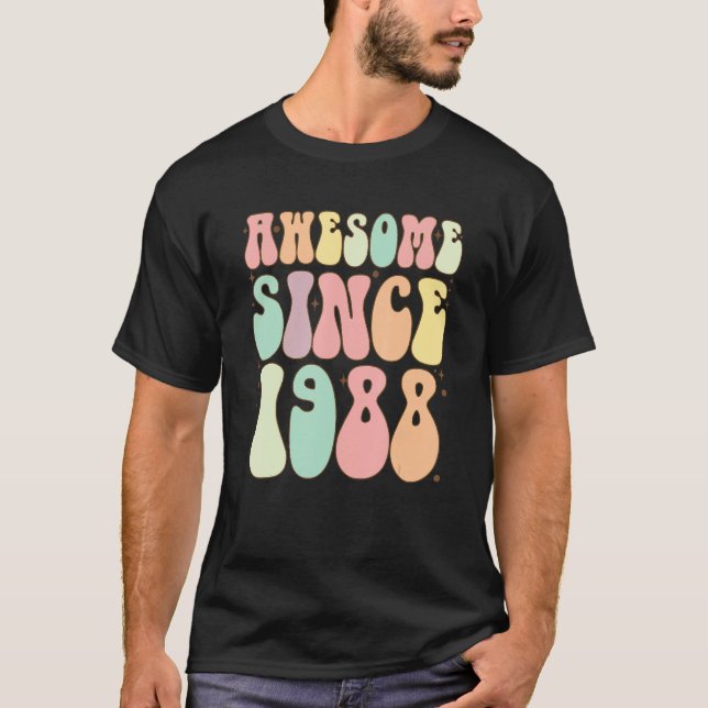 T-shirt Magnifique Depuis 1988 Anniversaire 34 Ans Femmes  (Devant)