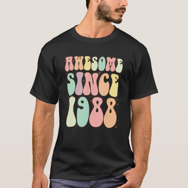T-shirt Magnifique Depuis 1988 Anniversaire 34 Ans Femmes  (Devant)