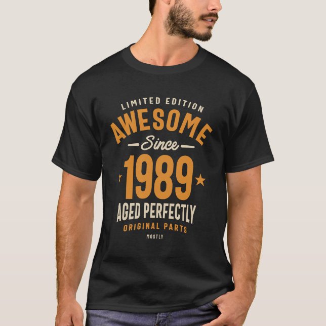 T-shirt Magnifique Depuis 1989 Anniversaire 35 Ans (Devant)