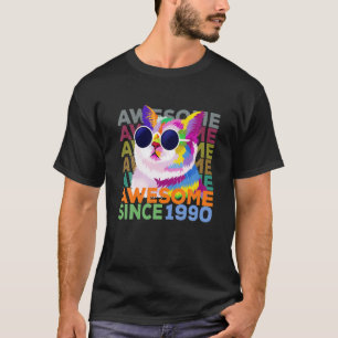 T-shirt Magnifique Depuis 1990 Amusant Amoureux des chats 