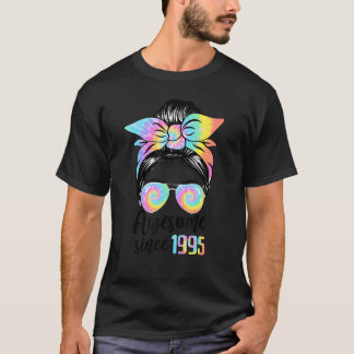T-shirt Magnifique depuis 1995 27e anniversaire Messy Bun