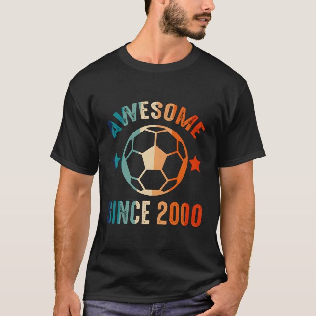 T-shirt Magnifique Depuis 2000 Squad Fier Soccer B-Day Py (Devant)
