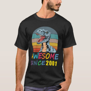 T-shirt Magnifique Depuis 2001 20E Anniversaire Dinosaur R