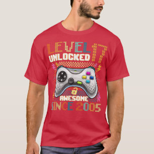 T-shirt Magnifique depuis 2005 17e anniversaire Gamer Boy