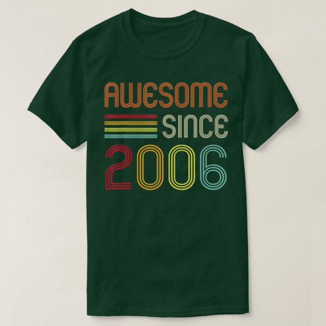 T-shirt Magnifique depuis 2006 16e anniversaire Retro (Design devant)