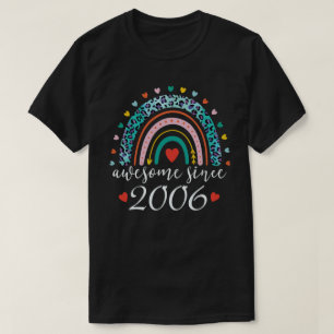 T-shirt Magnifique depuis 2006 Rainbow 16th Birthday Cadft