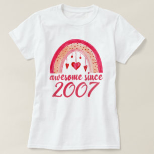 T-shirt Magnifique depuis 2007 Rainbow 15th Birthday Gift