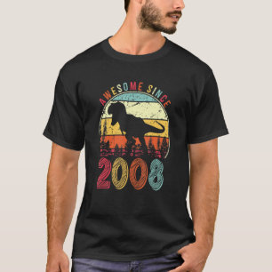 T-shirt Magnifique depuis 2008 Retro Dinosaur Boys 15e ann