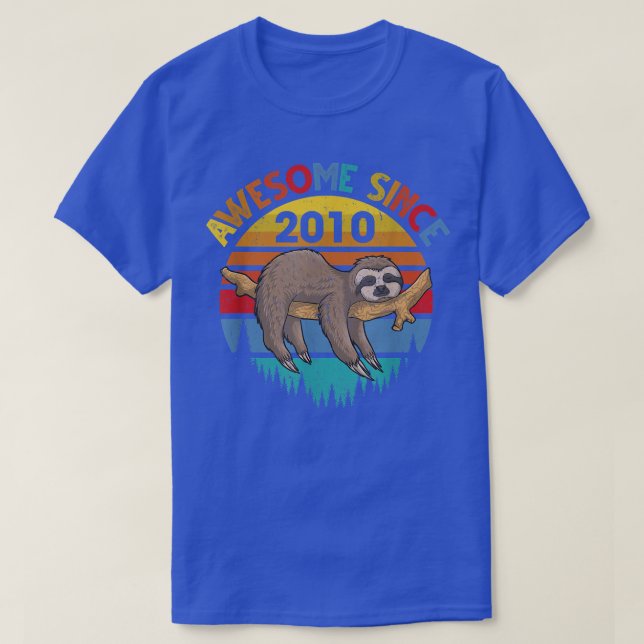 T-shirt Magnifique depuis 2010 Anniversaire 12 ans Bir (Design devant)