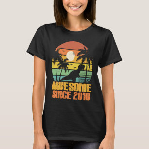 T-shirt Magnifique Depuis 2010 Dinosaur Vintage 10 ans B