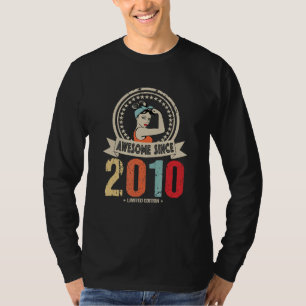 T-shirt Magnifique depuis 2010 Vintage 12ème anniversaire