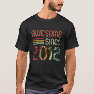 T-shirt Magnifique Depuis 2012 10E Anniversaire Rétro