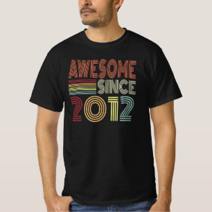 T-shirt Magnifique Depuis 2012 Retro Né En 2012 Anniversai