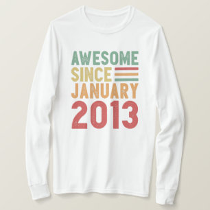 T-shirt Magnifique depuis 2013 10e anniversaire Cadeau Vin