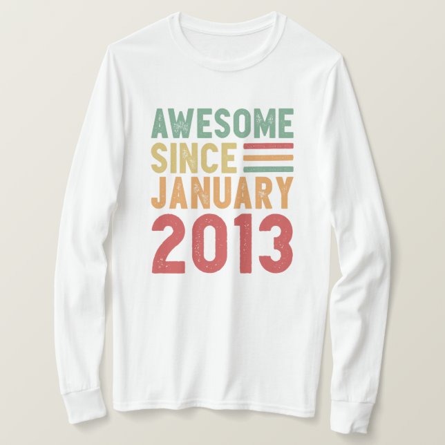 T-shirt Magnifique depuis 2013 10e anniversaire Cadeau Vin (Design devant)