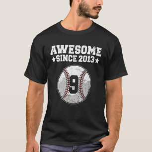 T-shirt Magnifique Depuis 2013 Baseball 9e Anniversaire 9
